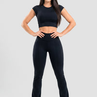 LEGGINGS BOTA RECTA NEGRO TALLE ALTO RVC