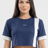 BLUSA AZUL MARINO CUELLO REDONDO RVC