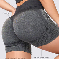 SHORT PUSH UP NEGRO ANIMAL PRINT RVC