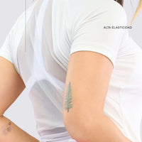 BLUSA BLANCA MALLA EN LA ESPALDA RVC