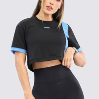 BLUSA NEGRA CUELLO REDONDO RVC