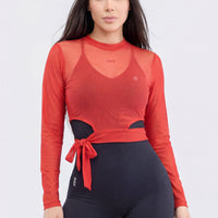 BUZO ROJO DE MALLA RVC