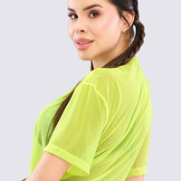CAMISETA EN MALLA AMARILLO NEÓN CLARO RVC