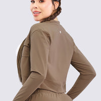 CHAQUETA CHOCOLATE CIERRE FRONTAL RVC