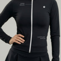 CHAQUETA NEGRO CIERRE FRONTAL RVC