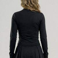 CHAQUETA NEGRO CIERRE FRONTAL RVC