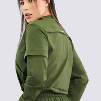 CHAQUETA AJUSTE REGULABLE VERDE MILITAR RVC