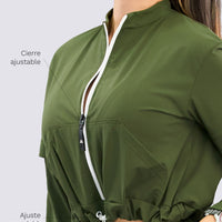 CHAQUETA AJUSTE REGULABLE VERDE MILITAR RVC