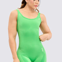 Enterizo seamless color verde manzana, con compresion muscular.