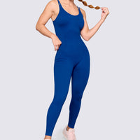 ENTERIZO SEAMLESS COLOR AZUL, AJUSTE PERFECTO EN TODO EL CUERPO.