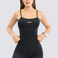ENTERIZO MUJER NEGRO CON ESPALDA ABIERTA RVC