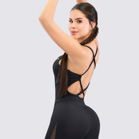 ENTERIZO NEGRO ESPALDA CRUZADA RVC