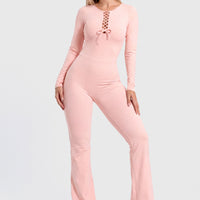 ENTERIZO MANGA LARGA BOTA CAMPANA ROSA MUSE CCR