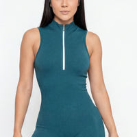 ENTERIZO SEAMLESS VERDE ESMERALDA EFECTO MOLDEADOR RVC