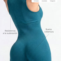 ENTERIZO SEAMLESS VERDE ESMERALDA EFECTO MOLDEADOR RVC