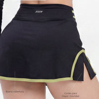 FALDA NEGRA CON SHORT INTERNO RVC