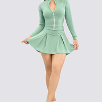 BUZO VERDE CIERRE FRONTAL RVC