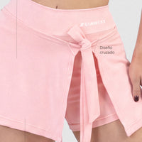FALDA CON AMARRE FRONTAL ROSA MUSE CCR
