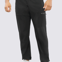 JOGGER NEGRO, MEDIO CUERPO CON CORDON AJUSTABLE Y BOLSILLO LATERAL.
