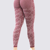 Leggings deportivo con patrón floral, tiro alto y ajuste perfecto.