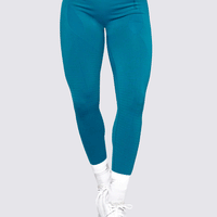 LEGGINGS SEAMLESS COLOR AZUL TURQUESA, PERFECTO PARA CUALQUIER ACTIVIDAD FISICA.