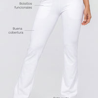 LEGGINGS BOTA RECTA BLANCO ALTA COBERTURA RVC