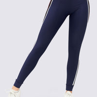 LEGGINGS AZUL MARINO CON PANELES LATERALES DE MALLA RVC