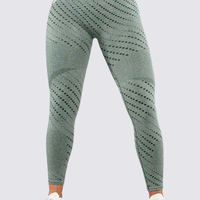 LEGGINGS COLOR VERDE OSCURO PARA MUJER SIN COSTURAS, PERFECTO PARA CUALQUIER ACTIVIDAD DEPORTIVA.