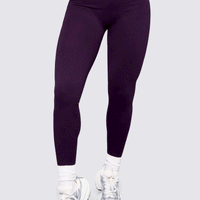 LEGGINGS COLOR MORADO SEAMLESS, PERFECTO PARA GYM, CROSSFIT Y RUNNING.