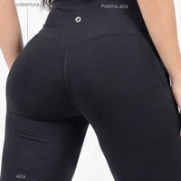 LEGGINGS BOTA RECTA NEGRO ALTA COBERTURA RVC