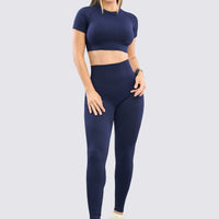 TOP DEPORTIVO AZUL MARINO MANGA CORTA RVC