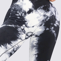 LEGGINGS SEAMLESS TYE DYE NEGRO/BLANCO RVC