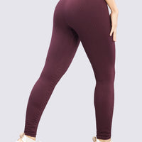 LEGGINGS SEAMLESS TEXTURIZADO CEREZO OSCURO RVC