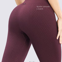 LEGGINGS SEAMLESS TEXTURIZADO CEREZO OSCURO RVC