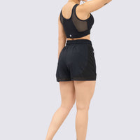 PANTALONETA NEGRA CON MALLAS LATERALES RVC