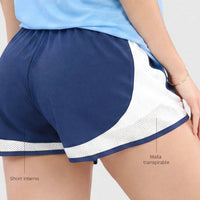 PANTALONETA RUNNING AZUL MUJER SHORT INTERNO CDC