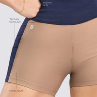 SHORT BICOLOR MOCCA - AZUL RVC