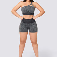 SHORT PUSH UP NEGRO ANIMAL PRINT RVC