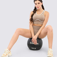 SHORT PUSH UP MOCCA TEXTURA ACANALADA RVC