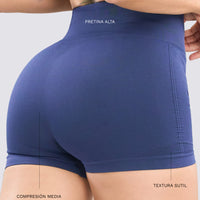 SHORT AZUL MARINO PRETINA ALTA RVC