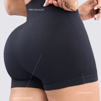 SHORT NEGRO PRETINA ALTA RVC