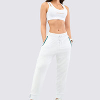 JOGGER BLANCO MUJER AJUSTE CÓMODO SSF