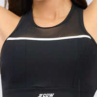 TOP DEPORTIVO VENAS BLANCAS Y PANEL DE MALLA RVC