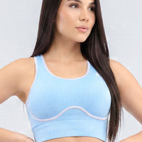 TOP BABY BLUE Y VENAS BLANCAS CDC