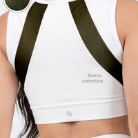 TOP DEPORTIVO BLANCO CON MALLAS ESTRATÉGICAS RVC