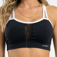 TOP NEGRO DE TIRANTES CRUZADOS Y MALLA RVC