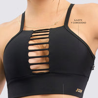 TOP NEGRO DEPORTIVO CON TIRANTES RVC