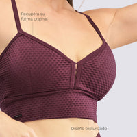 TOP DEPORTIVO CEREZO OSCURO TEXTURIZADO RVC