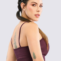 TOP DEPORTIVO CEREZO OSCURO TEXTURIZADO RVC