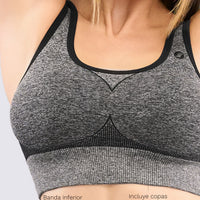 TOP SEAMLESS SOPORTE ALTO NEGRO RVC